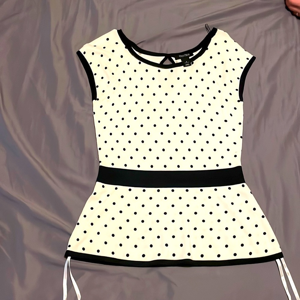 White blac Women blouse
